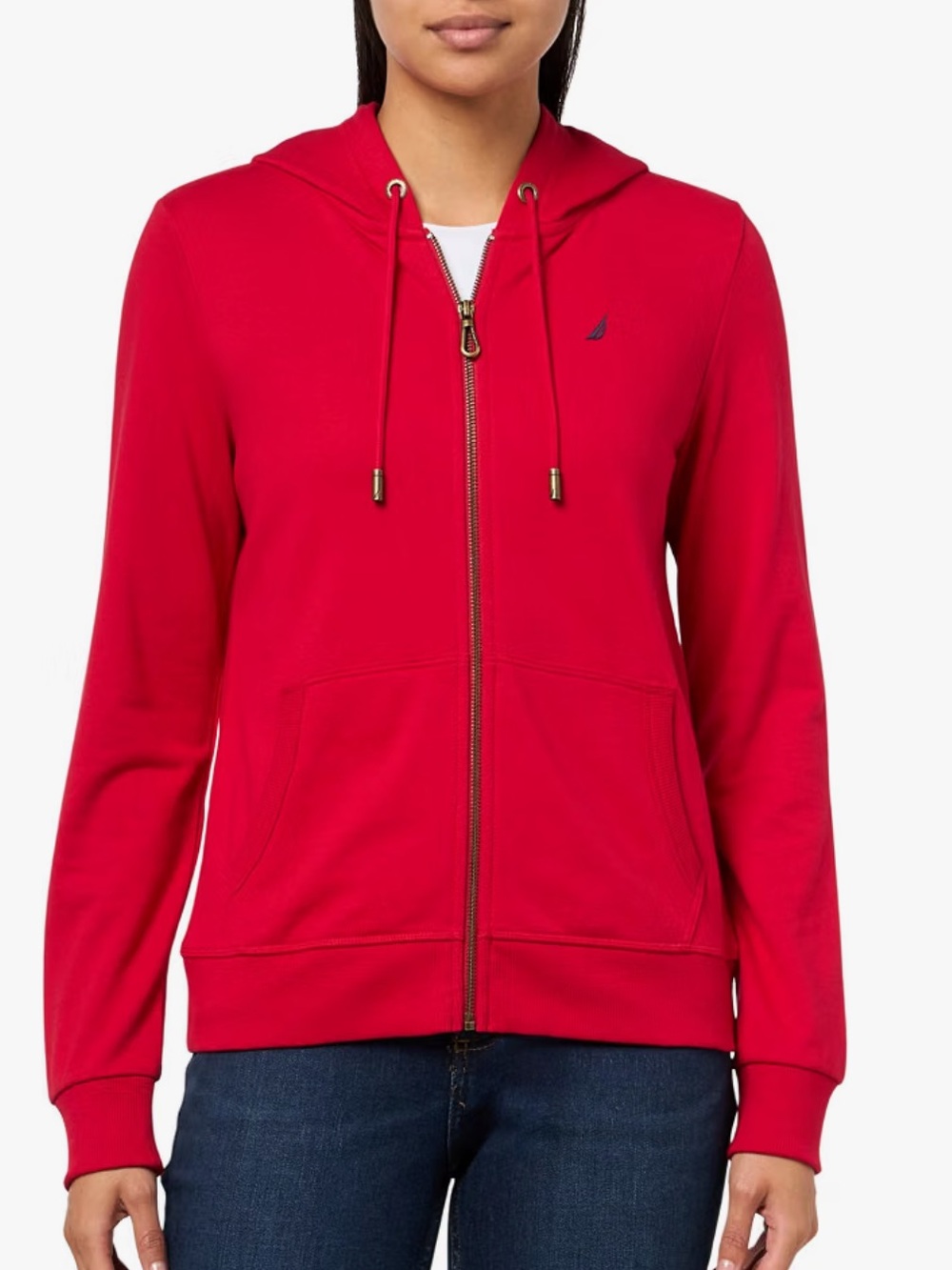 Nautica Women’s Red Zip Hoodie